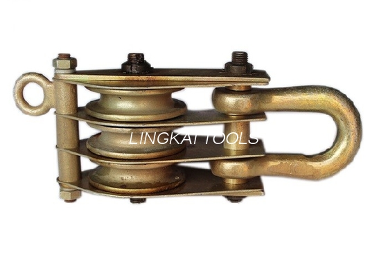 เครื่องมือสร้างหอคอย 10KN รอกยกเหล็กสามล้อสำหรับตั้งเสา