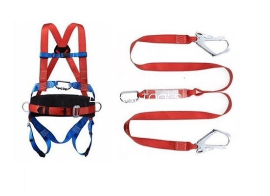 Lineman Safety Harness เครื่องมือความปลอดภัยงานก่อสร้างเข็มขัดนิรภัยโพลีเอสเตอร์ 100%