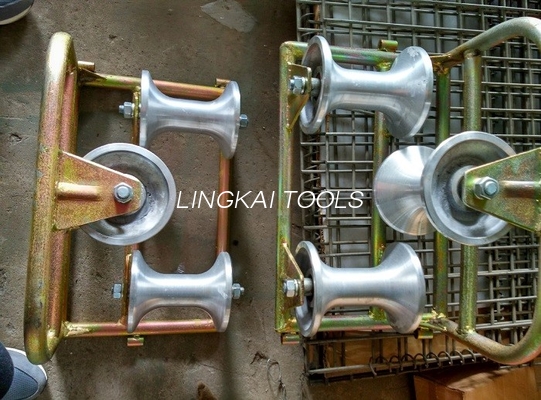 10 KN Corner Cable Roller ชุดประกอบลูกกลิ้งกราวด์มุมสามมัด