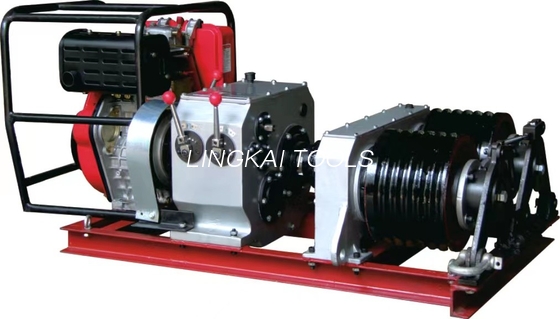 30 KN 5 T Double Drum Winches สายส่งตัวนำ